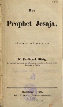 Der Prophet Jesaja