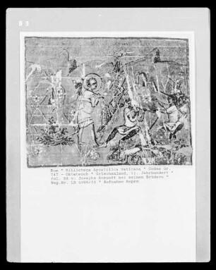 Codex Gr. 747 - Oktateuch — Josephs Ankunft bei seinen Brüdern, Folio fol. 58 v