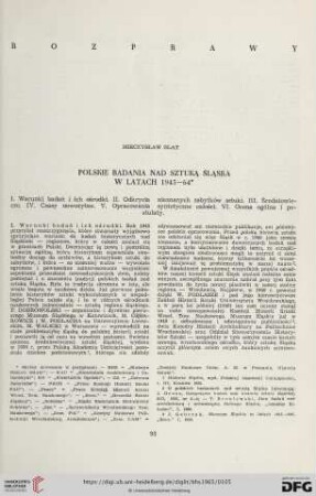 Polskie badania nad sztuką Ślaską w latach 1945 - 1964