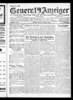 General-Anzeiger für Oberhausen, Sterkrade, Osterfeld und das nordwestliche Industriegebiet. 1921-1930