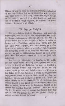 Die Loge zur Einigkeit.