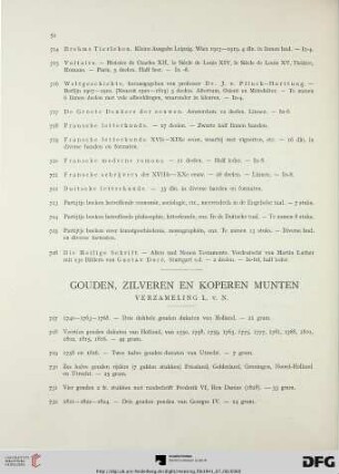 Gouden, zilveren en koperen munten (Nr. 728-750)