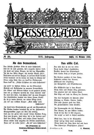 No. 20, 16. Oktober 1905
