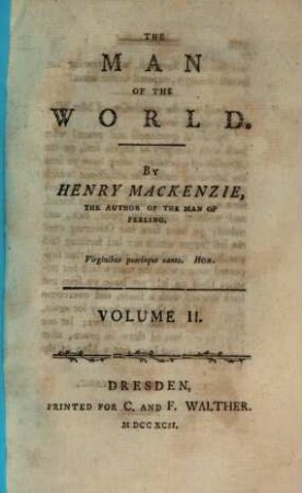 The Man Of The world, Volume II.