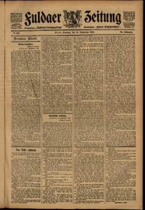 Zweite Ausgabe vom Samstag, den 16. September 1905.