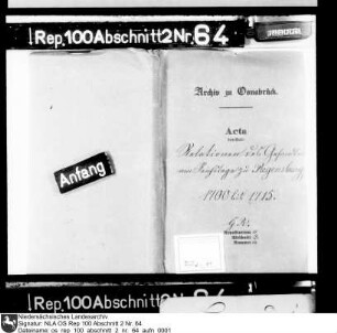 Relationen des Gesandten auf dem Reichstag zu Regensburg