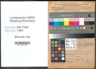 Entnazifizierung Ida Schwab , geb. 28.03.1909 ()