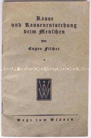 Tarnschrift über die Kriegsvorbereitung des faschistischen Deutschland und für die Schaffung einer Volksfront im Umschlag einer rassenpolitischen Abhandlung