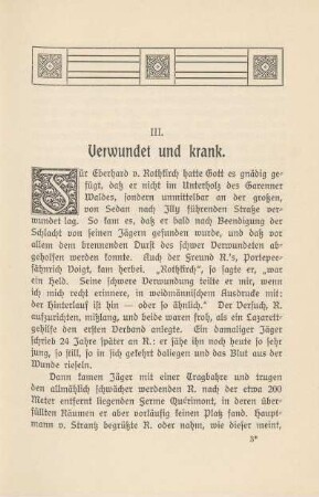 III. Verwundet und krank