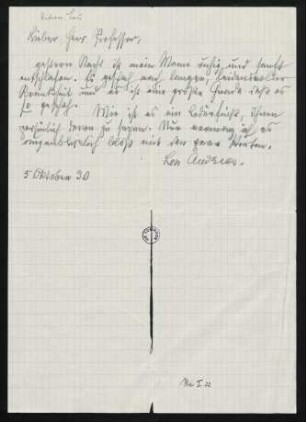 Brief an Unbekannt