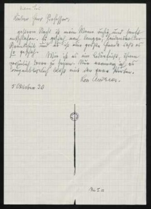 Brief an Unbekannt