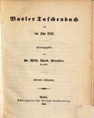 Basler Taschenbuch, 7. 1856