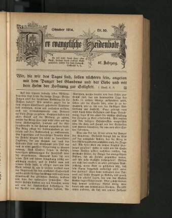 Oktober 1914. Nr. 10.
