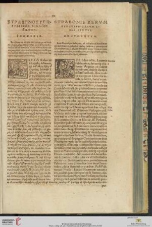 Strabonis Rervm Geographicarvm liber sextvs