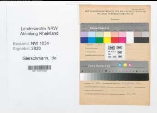 Entnazifizierung Ida Gierschmann , geb. 10.04.1911 ()
