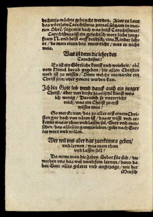Was ist denn die lehre des Catechismi?