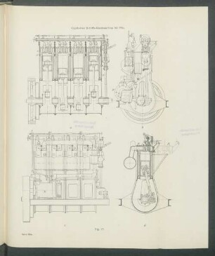 Capitaines Schiffs-Gasmaschine 80 PSe.