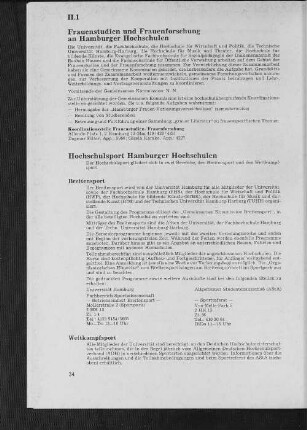 Hochschulsport Hamburger Hochschulen