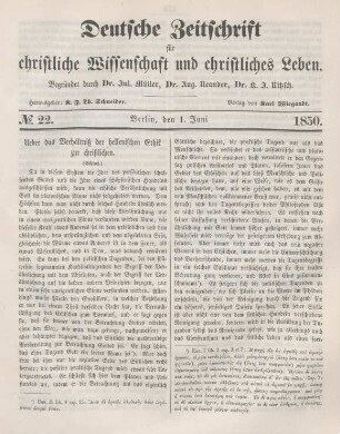 169-170 Ueber das Verhältniß der hellenischen Ethik zur christlichen