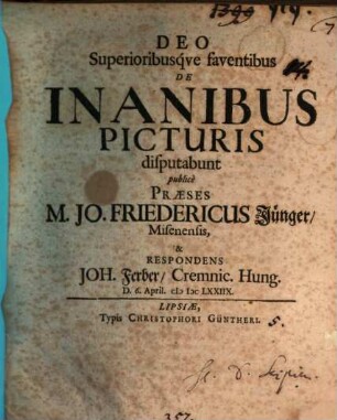 De inanibus picturis