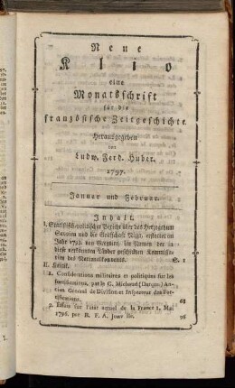 Jannar und Februar. 1797.
