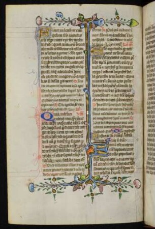Initiale F mit Bordürenstäben und Fadenranken (Epiphania domini)