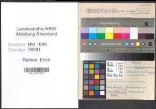 Entnazifizierung Erich Reimer , geb. 16.01.1911 (Kaufmaennischer Angestellter)