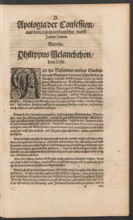 Apologia der Confession/ aus dem Latein verdeutschet/ durch Justum Jonam.