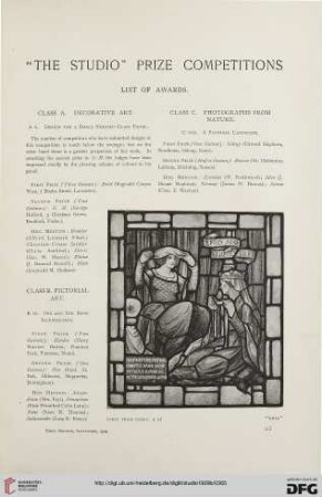 "The Studio" prize competitions