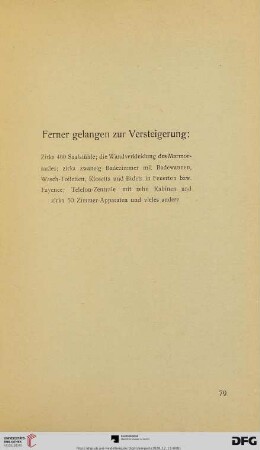 Ferner gelangen zur Versteigerung […]
