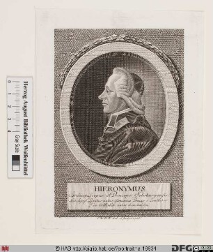 Bildnis Hieronymus (Joseph Franz de Paula) (Reichsgraf von Colloredo-Mels u. Waldsee), 1772-1803 Fürsterzbischof von Salzburg