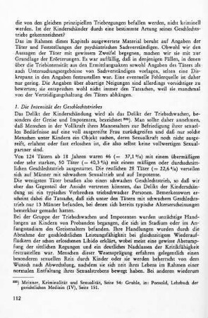 1. Die Intensität des Geschlechtstriebes
