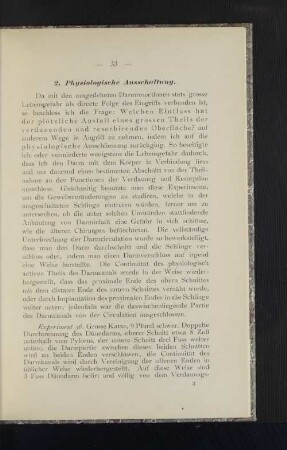 2. Physiologische Ausschaltung.