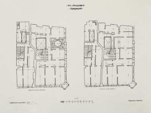 Dresden, Löwen-Apotheke. Grundrisse von 2. und 3. Obergeschoß, 1913