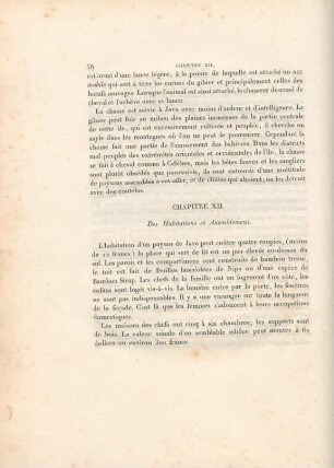 Chapitre XII. Des habitations et ameublemens