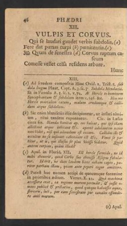 XIII. Vulpis Et Corvus.