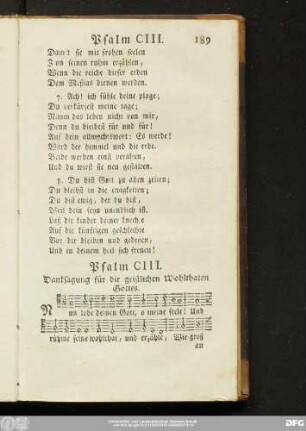 Psalm CIII. Danksagung für die geistlichen Wohlthaten Gottes.