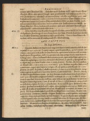 Ad Caput VIII. De Rege Bohemiae.