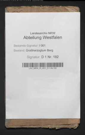 Anstellung des provisorischen Rendanten der erledigten Präbenden, Kersten
