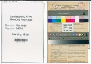 Entnazifizierung Horst Mehring , geb. 28.01.1920 (Kaufmaennischer Angestellter)