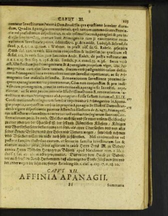 Capvt XII. Affinia apanagii.