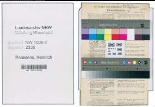 Entnazifizierung Heinrich Paessens , geb. 04.12.1904 (Landwirt)