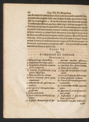 Caput VI. De Remediis Et Poenis