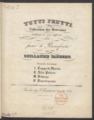 Premiére Livr.: Tutti Frutti