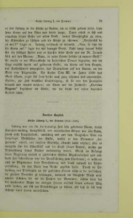 Zweites Kapitel. Kaiser Ludwig I., der Fromme (814 - 840)