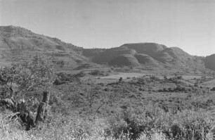 Basaltberge bei Gonder : Blick auf die Basaltberge nördlich von Gonder.
