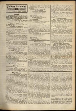 Zweite Ausgabe vom Dienstag, den 16. Februar 1915.