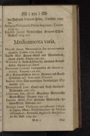 Medicamenta varia.