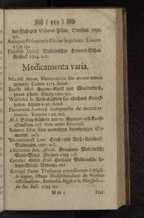 Medicamenta varia.