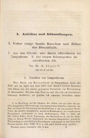 Ueber einige fossile Knochen und Zähne des Donauthals